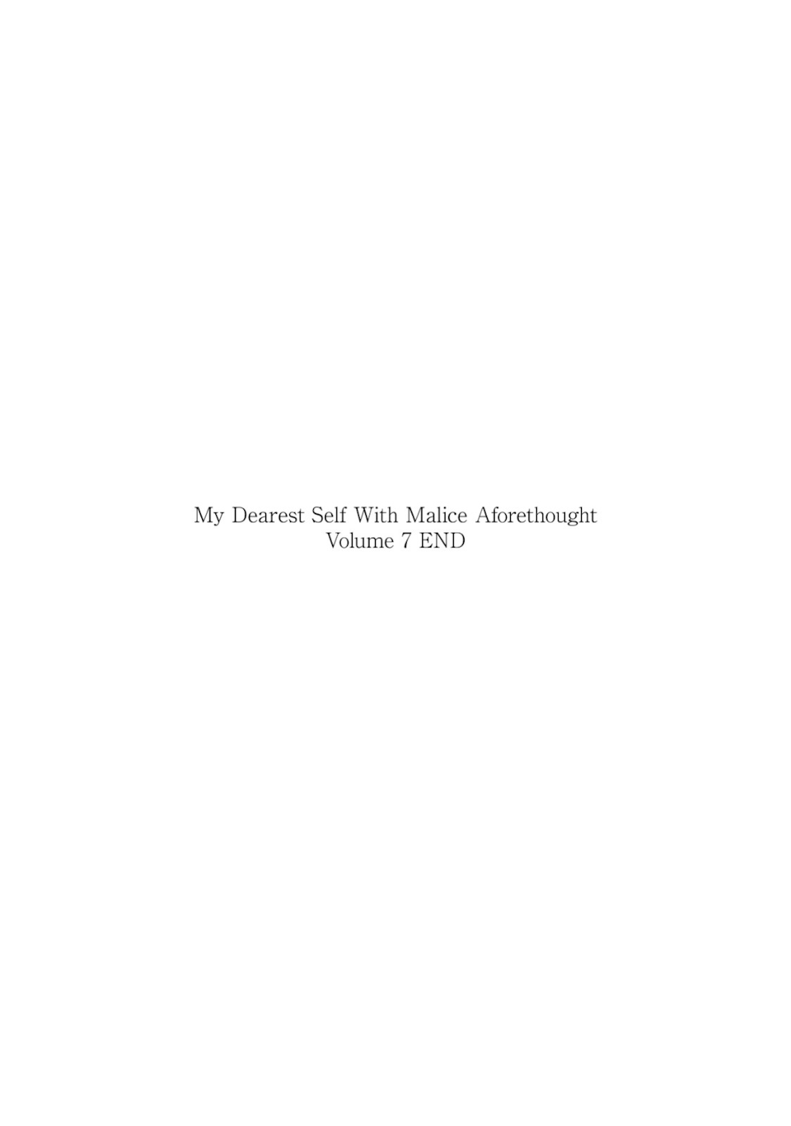 Read My Dearest Self With Malice Aforethought AR Manga Online