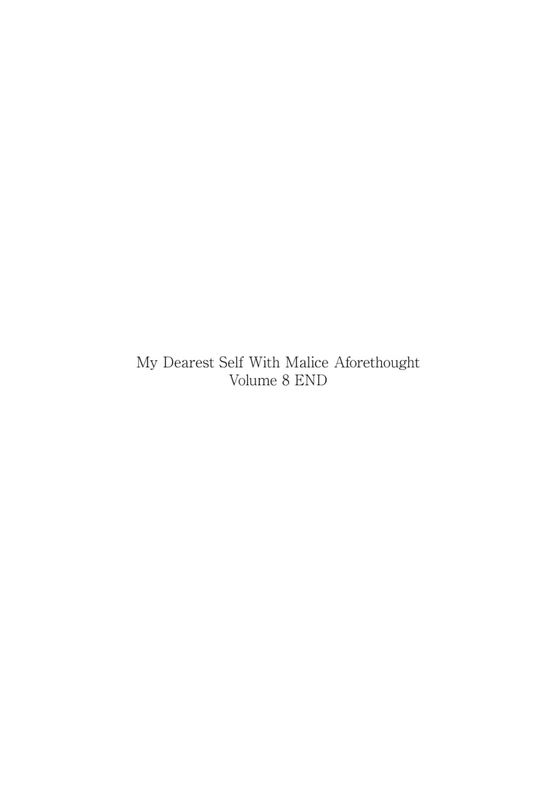 Read My Dearest Self With Malice Aforethought AR Manga Online