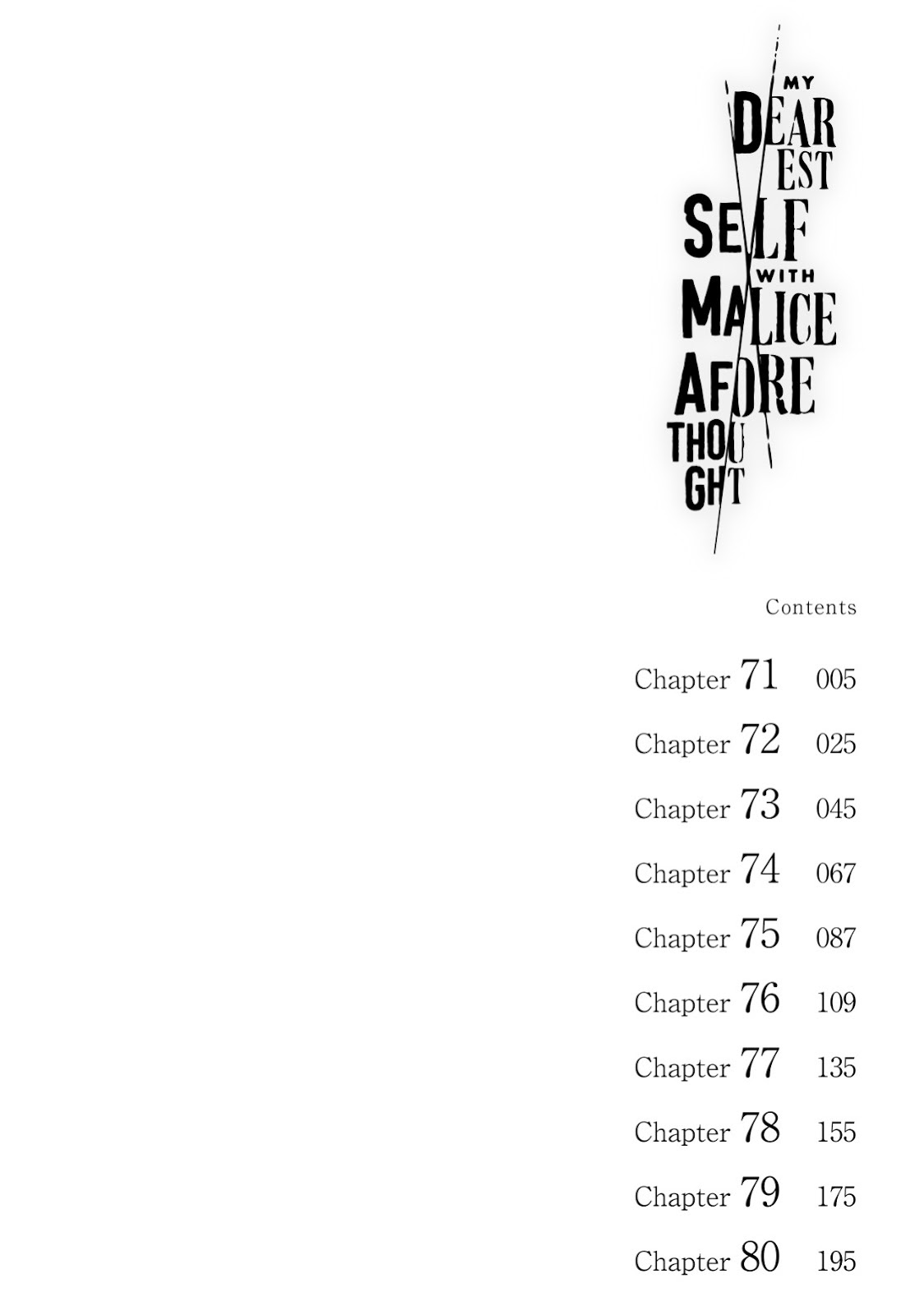 Read My Dearest Self With Malice Aforethought AR Manga Online