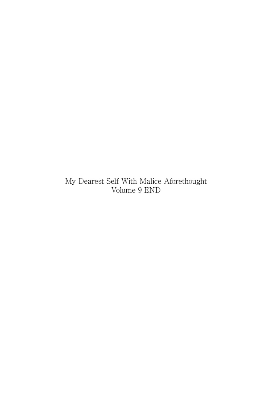 Read My Dearest Self With Malice Aforethought AR Manga Online