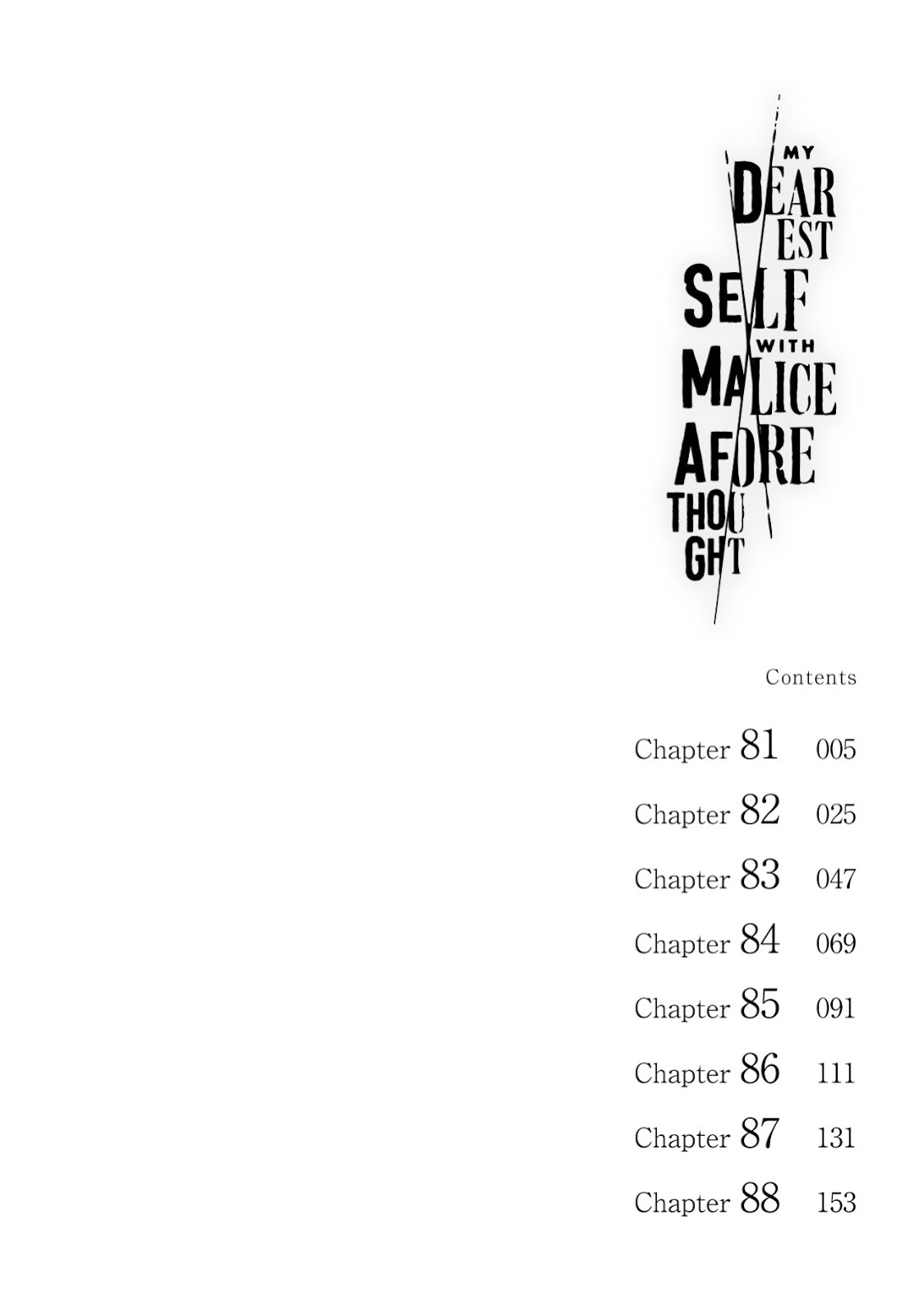Read My Dearest Self With Malice Aforethought AR Manga Online