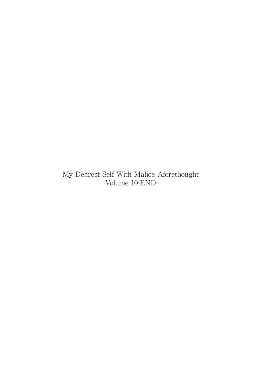 Read My Dearest Self With Malice Aforethought AR Manga Online