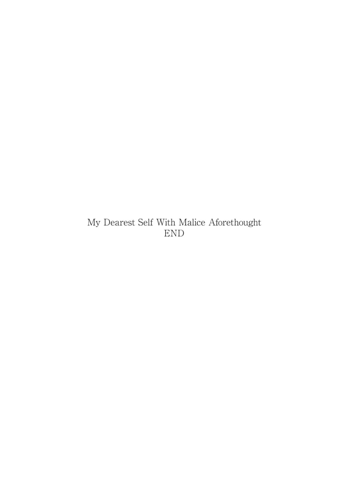 Read My Dearest Self With Malice Aforethought AR Manga Online