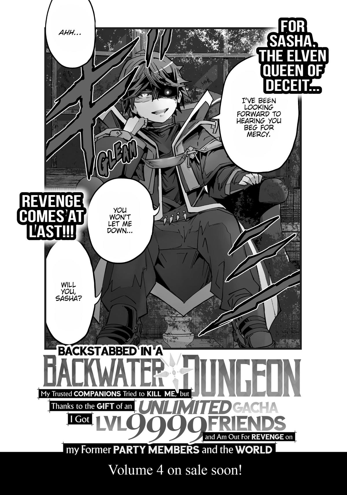Read Backstabbed in a Backwater Dungeon_ My Party Tried to Kill Me, But Thanks to an Infinite Gacha I Got LVL 9999 Friends and Am Out for Revenge EN Manga Online