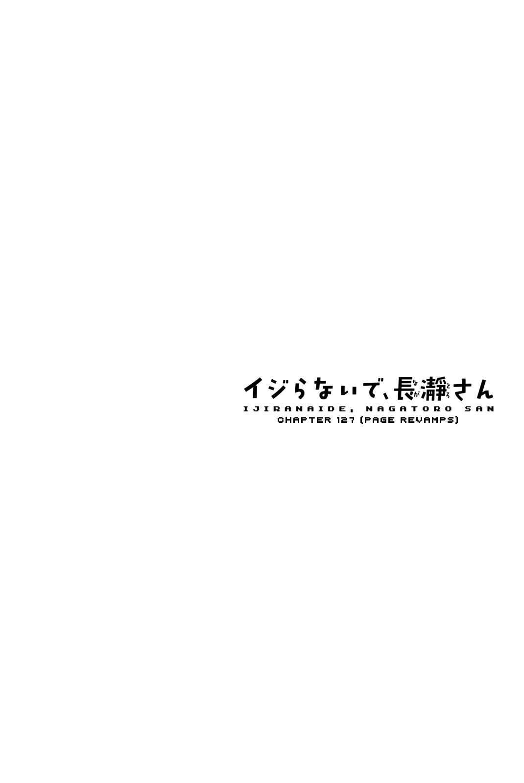 Read Don't Toy With Me, Miss Nagatoro EN Manga Online