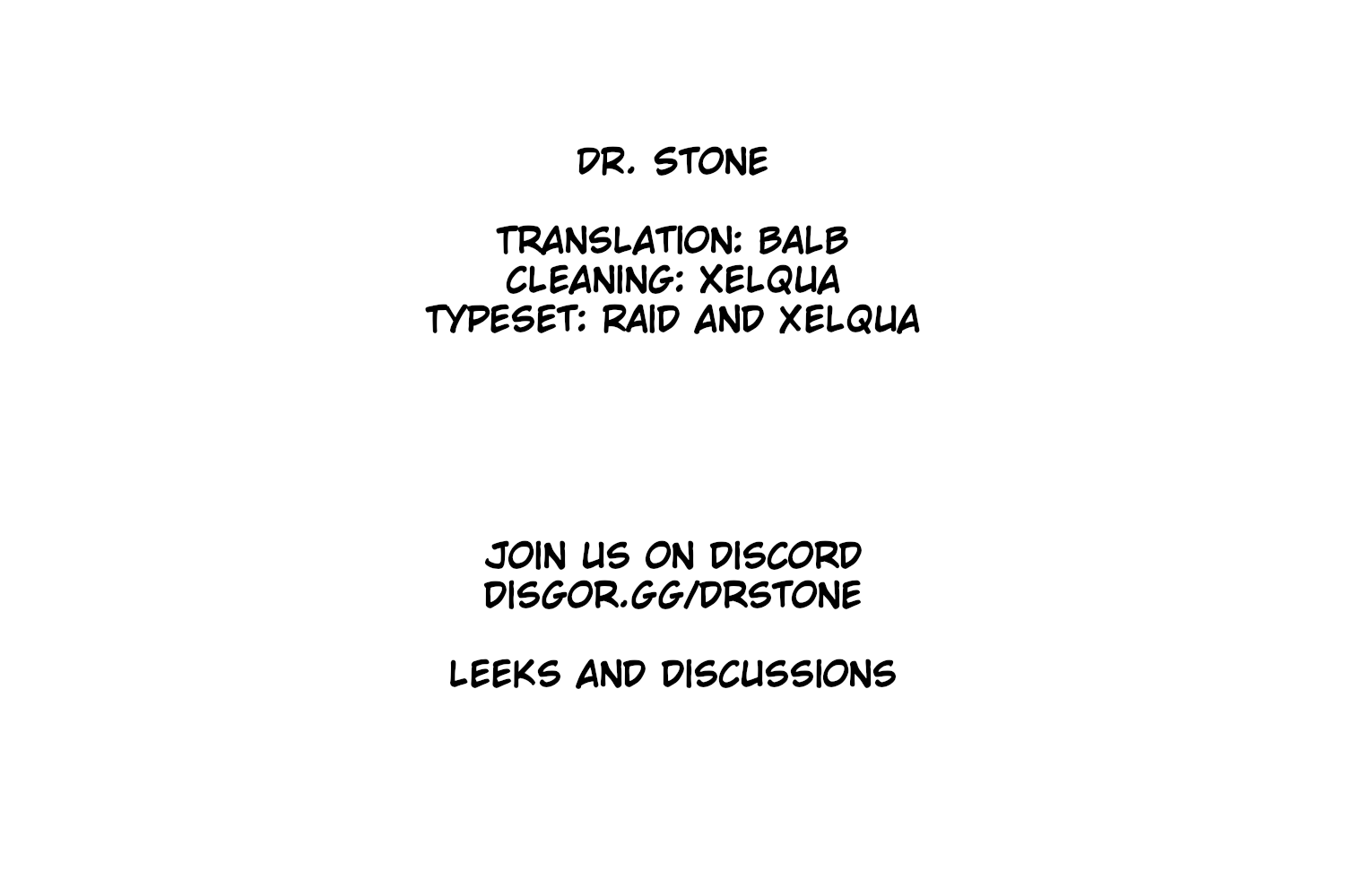 Read Dr. STONE EN Manga Online