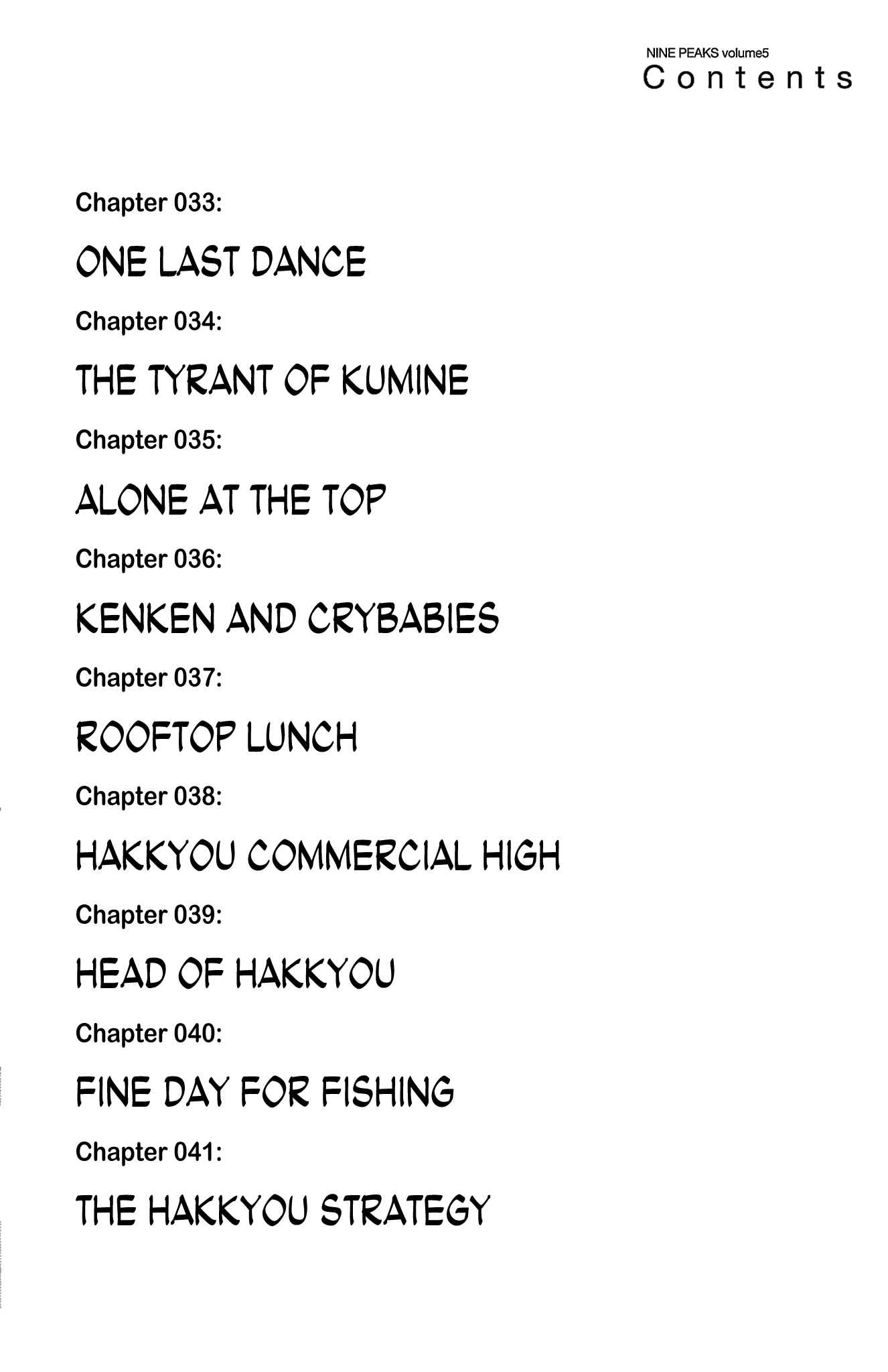 Read NINE PEAKS EN Manga Online