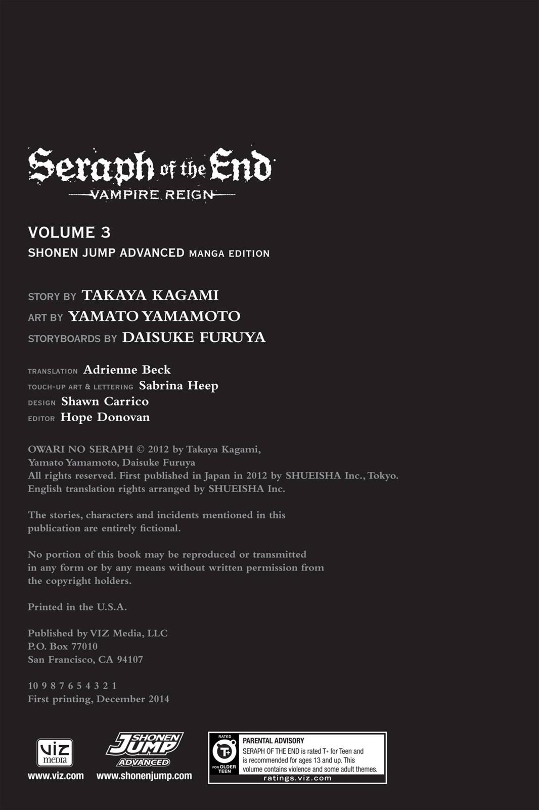 Read Seraph of the End Vampire Reign EN Manga Online
