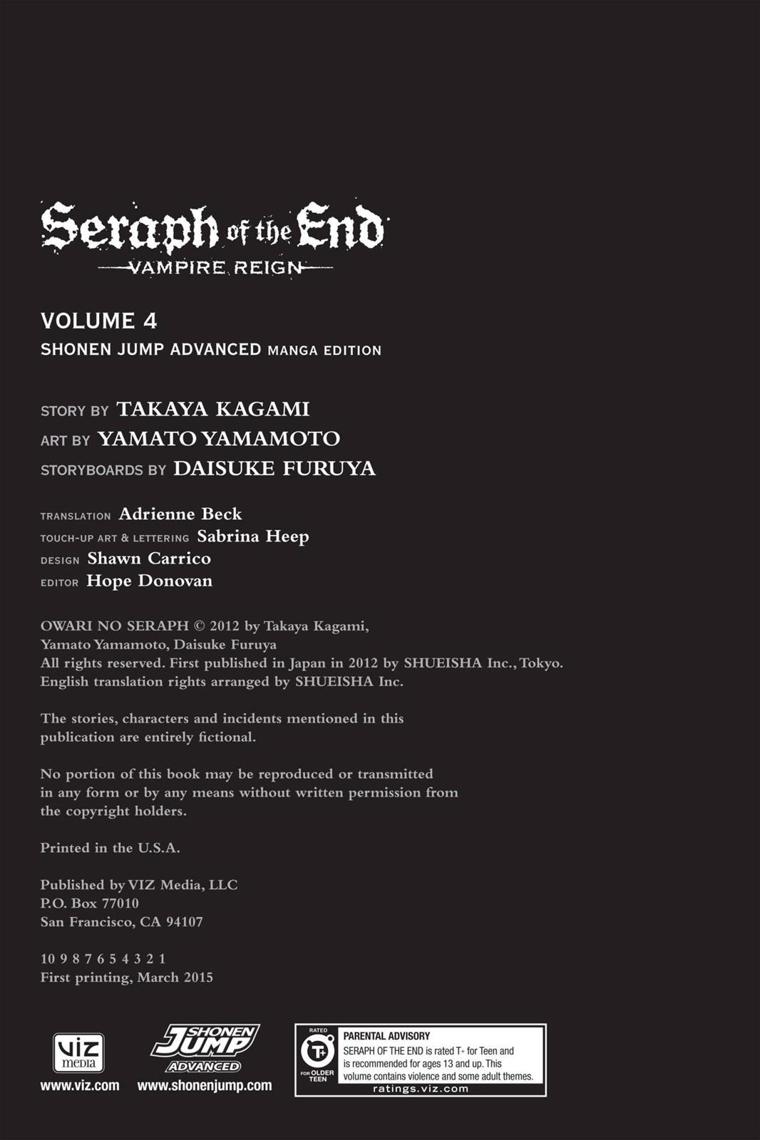 Read Seraph of the End Vampire Reign EN Manga Online