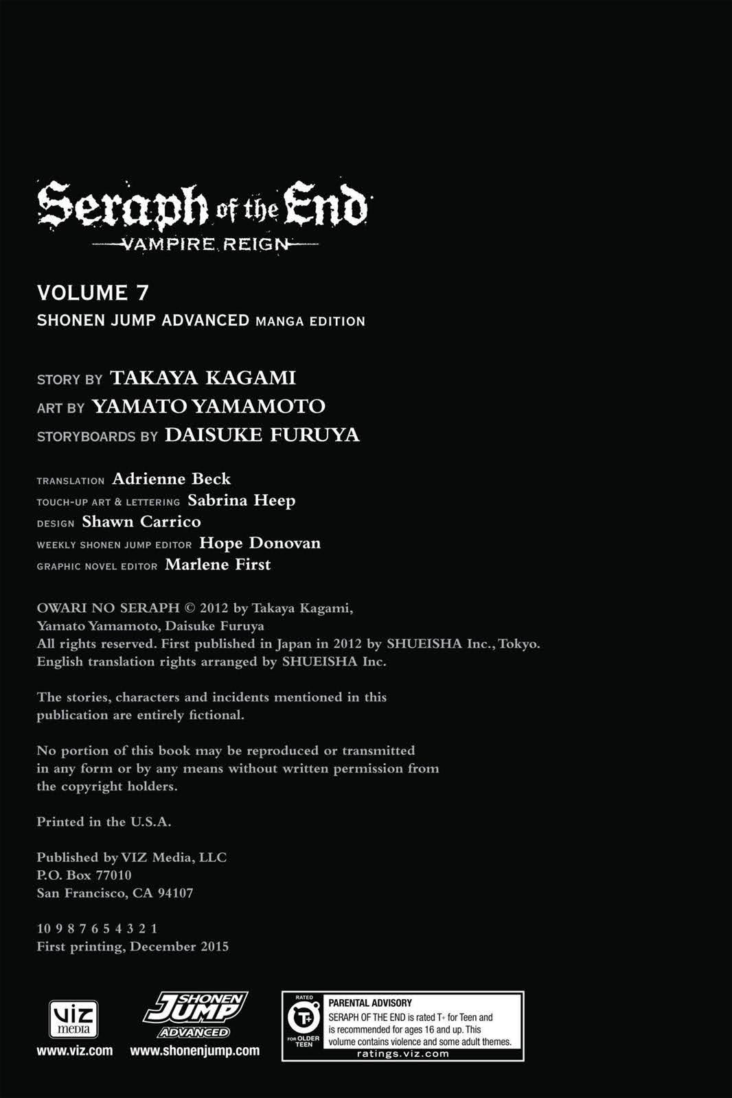 Read Seraph of the End Vampire Reign EN Manga Online