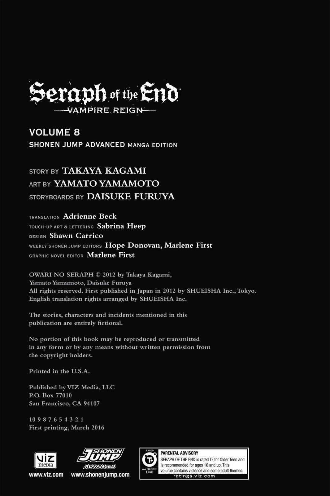Read Seraph of the End Vampire Reign EN Manga Online