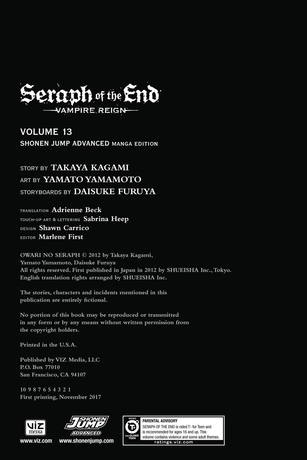 Read Seraph of the End Vampire Reign EN Manga Online