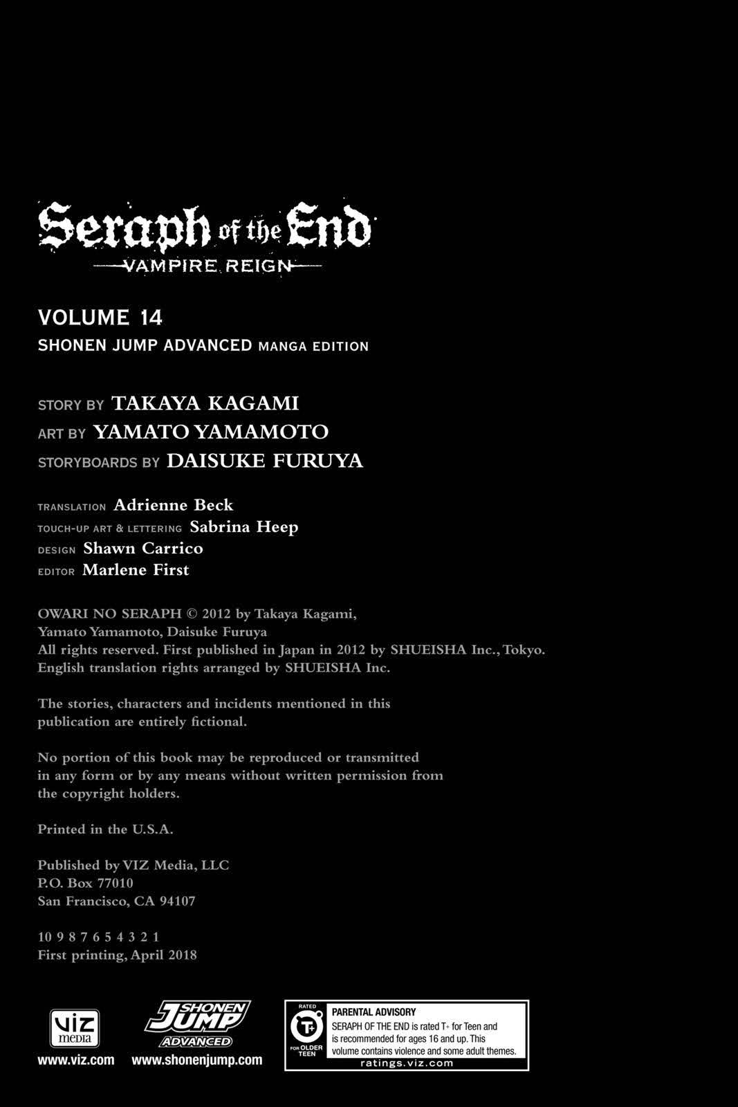Read Seraph of the End Vampire Reign EN Manga Online