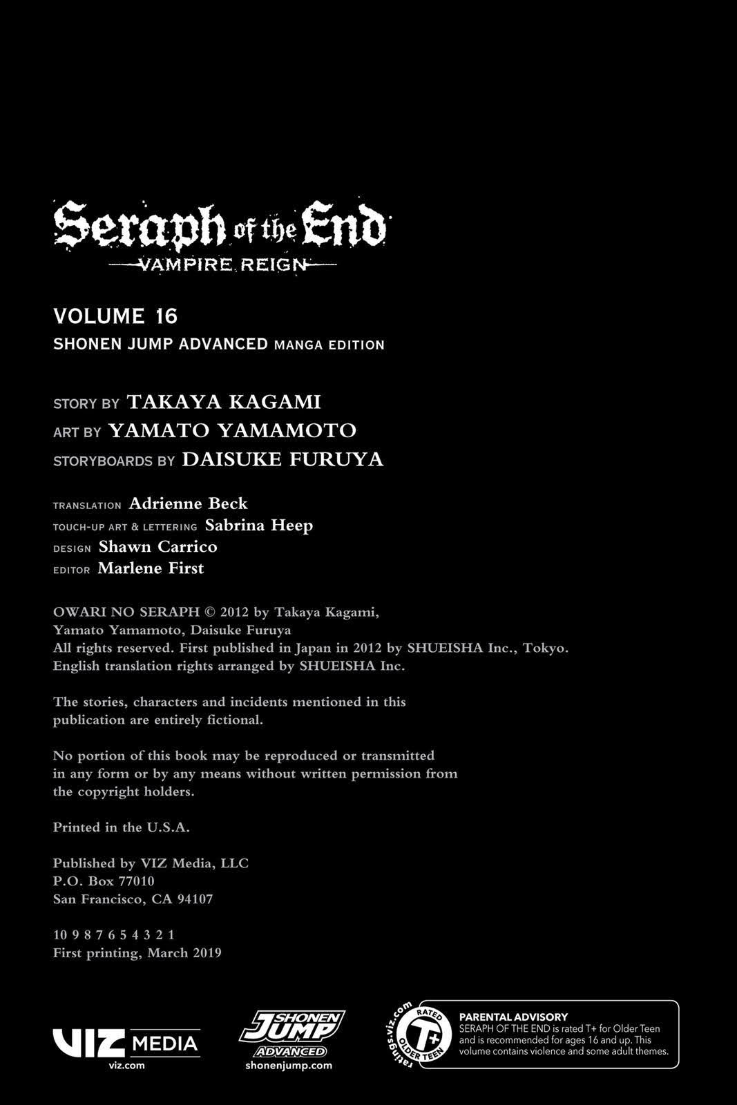 Read Seraph of the End Vampire Reign EN Manga Online