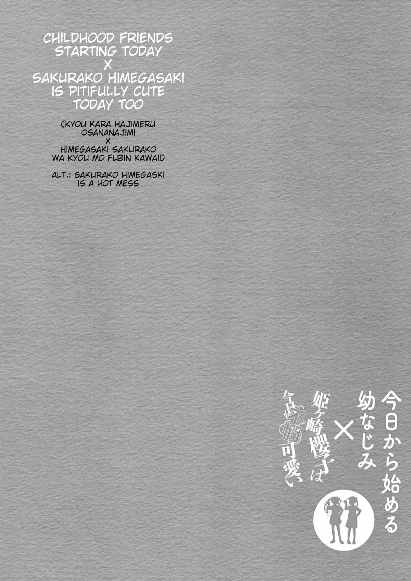 Read Starting Today Were Childhood Friends EN Manga Online