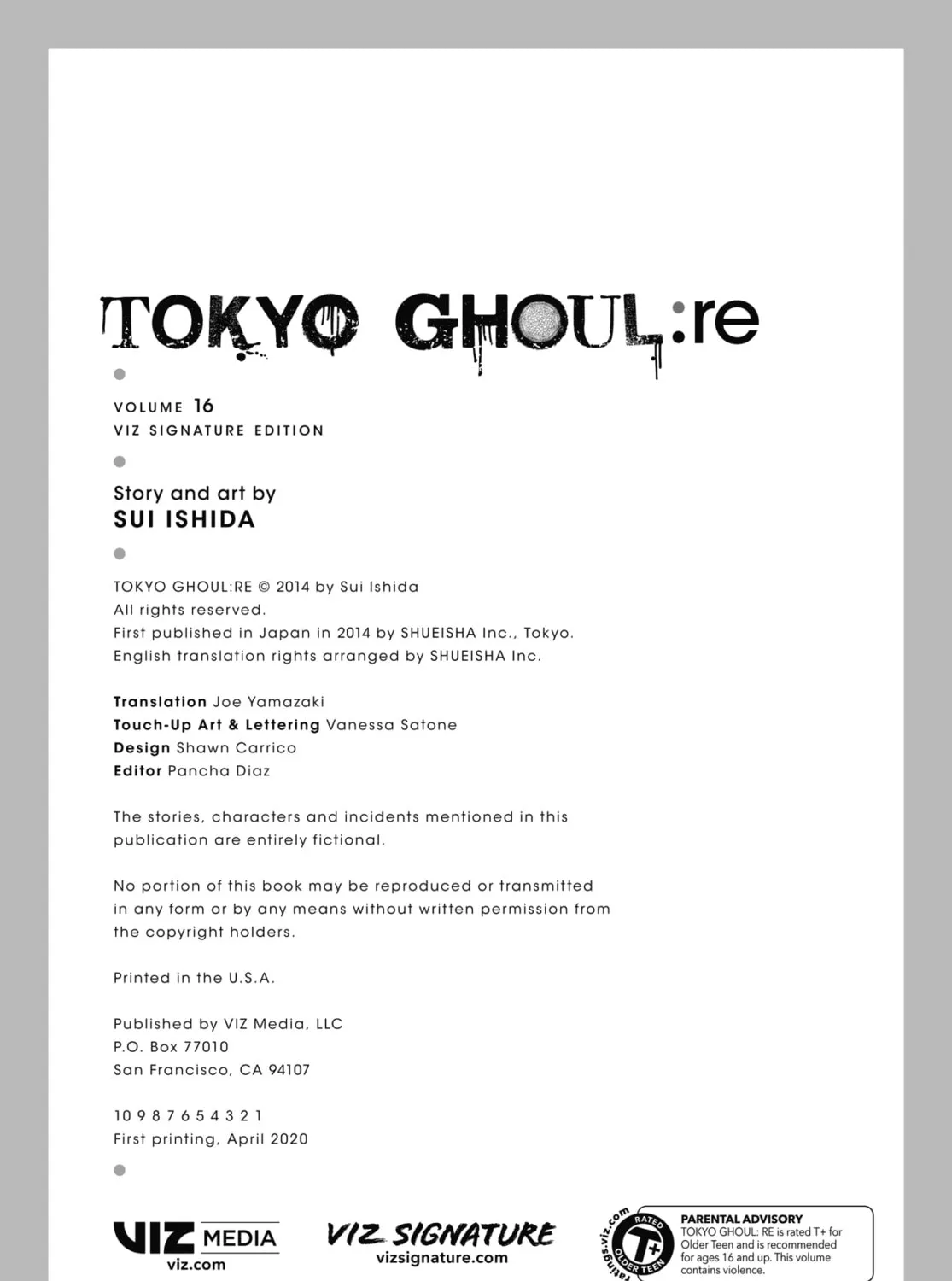 Read Tokyo Ghoul։re EN Manga Online