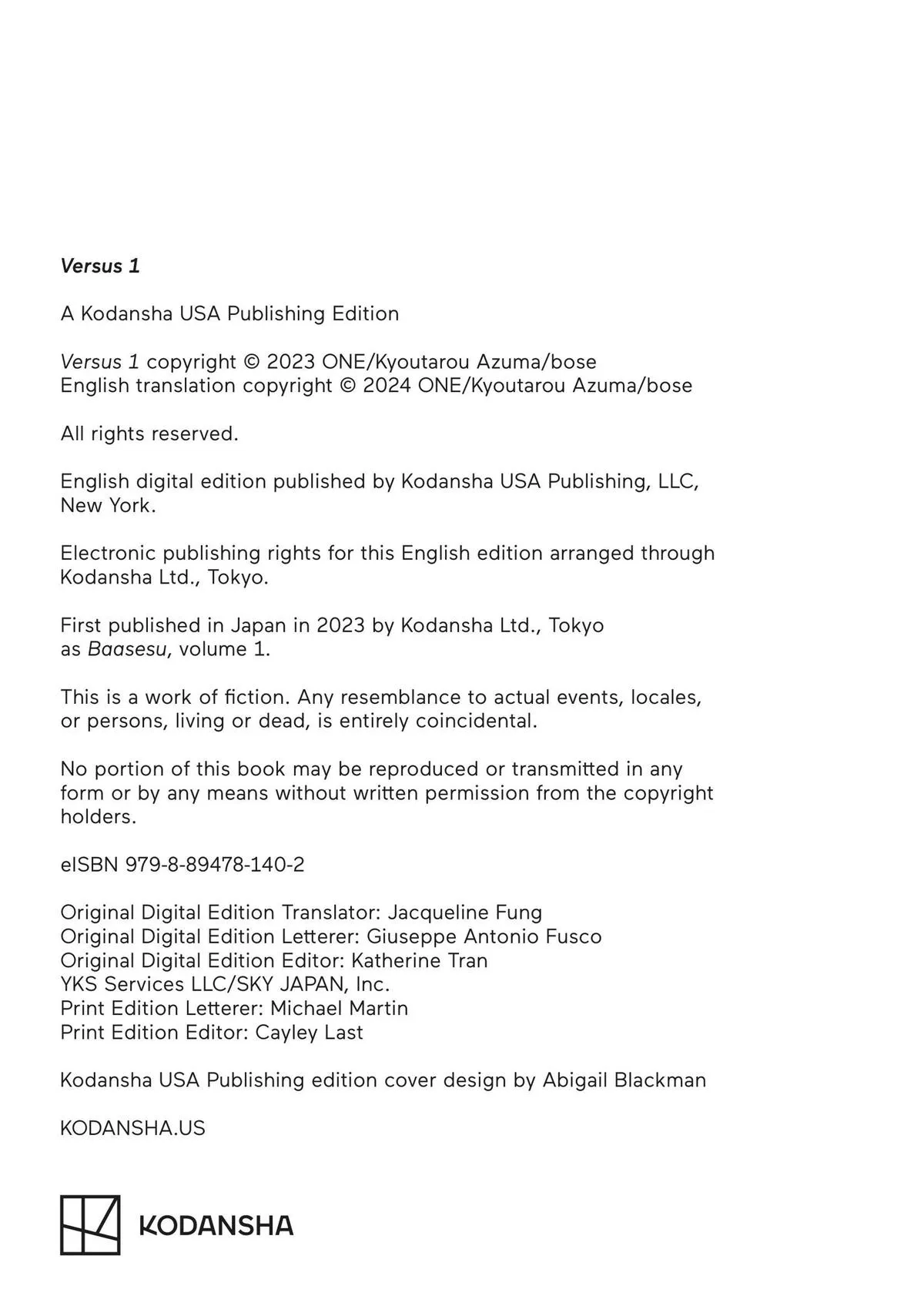 Read VERSUS EN Manga Online